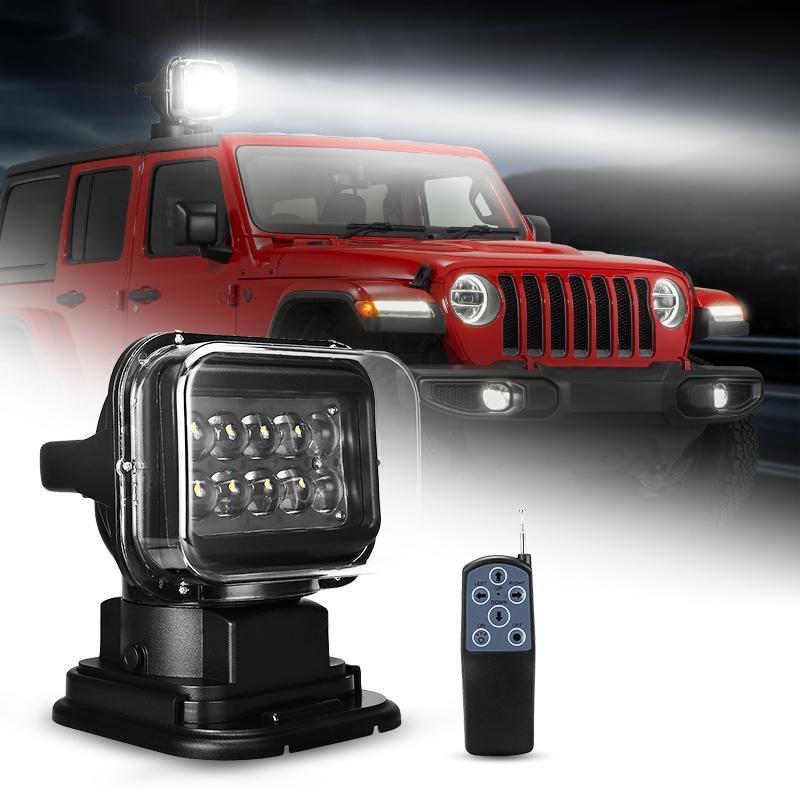 High Power 50W 360° Search Light Remote Controlled Offroad LED Spotlights  Work Lights