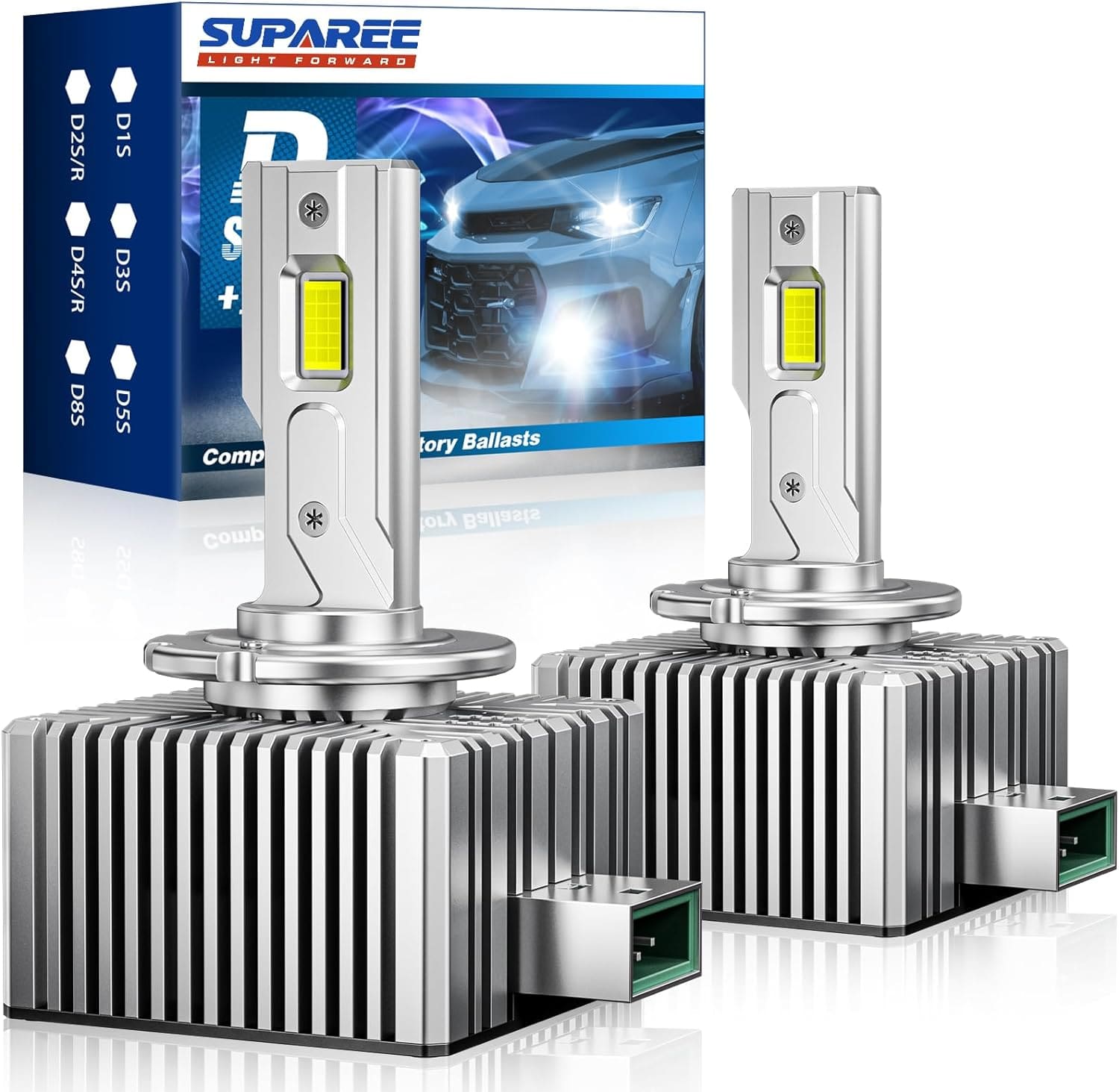 SUPAREE D3S D3R LED Headlight Bulbs with 150W 6500K Cool White