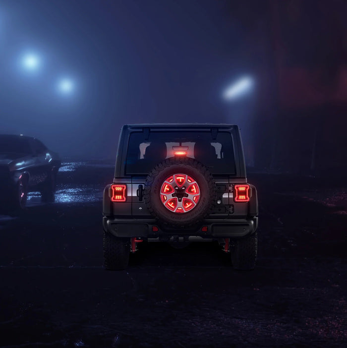 Drive Safe at Night with an Adequately Lit Third Spare Tire Brake Light