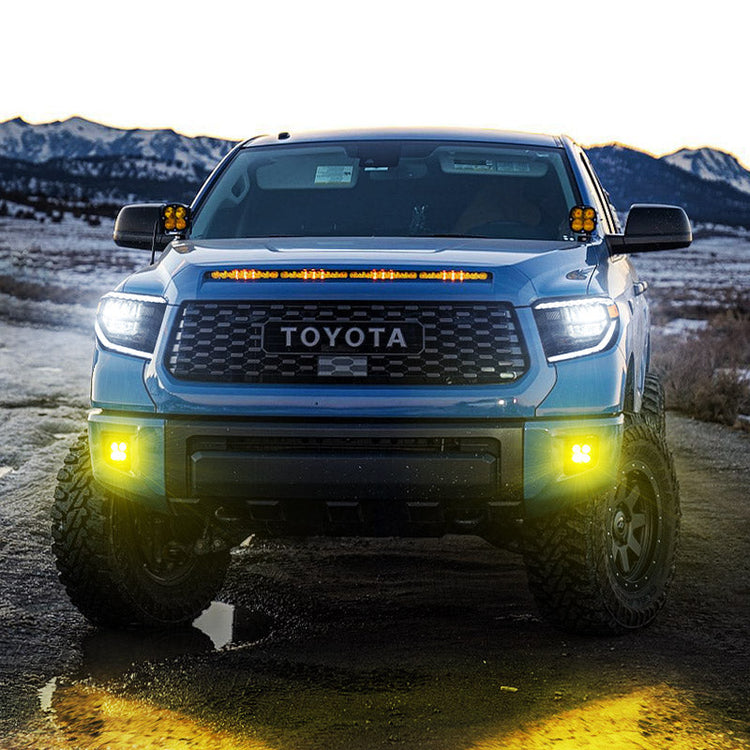 LED Fog Lights with Yellow Lens for 2014-2021 Toyota Tundra