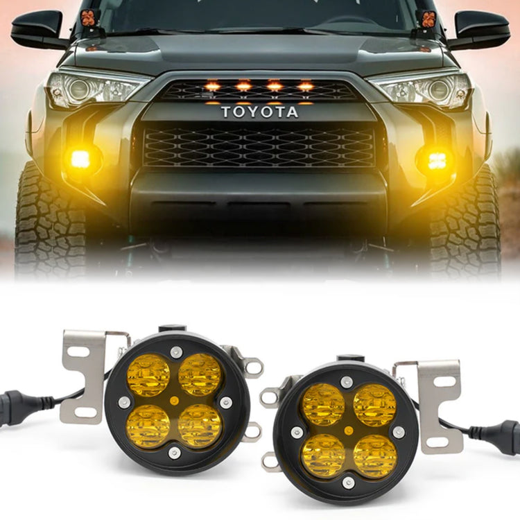 LED Fog Lights with Yellow Lens for 2014-2024 Toyota 4Runner