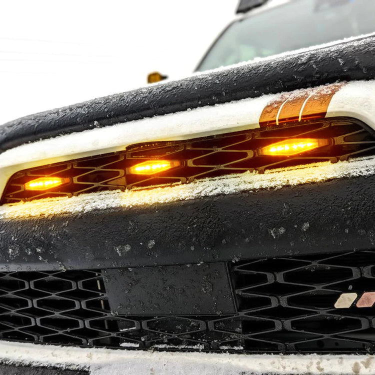 4runner grill with amber raptor lights