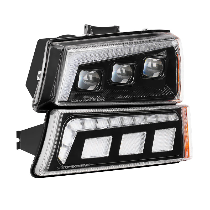 2003-2006 Silverado Headlights Black Amber Corner Headlights - Foto 5