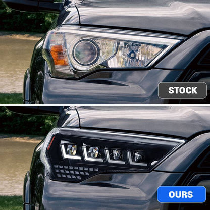 Full Quad LED Projector Headlights for 2014-2024 Toyota 4runner