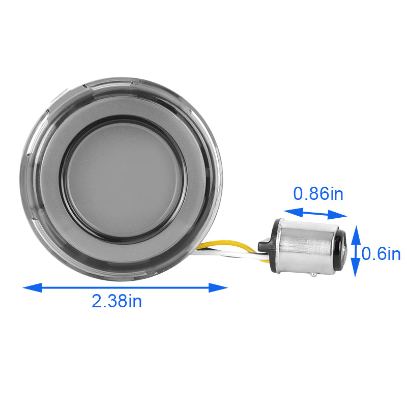 Combo de luces de parrillas inferiores de carenado y señal de giro LED de doble contacto 1157 de 2" 