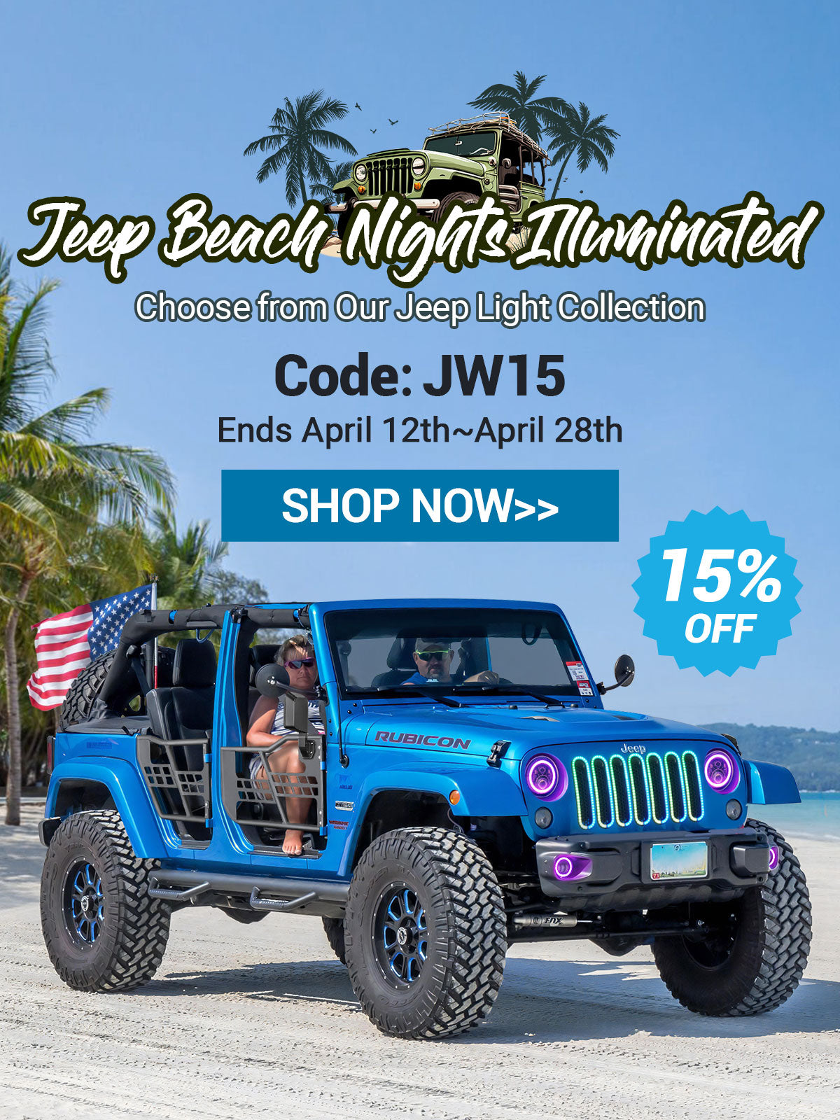 LED Factory Mart Jeep Beach Daytona LED Lights On Sale