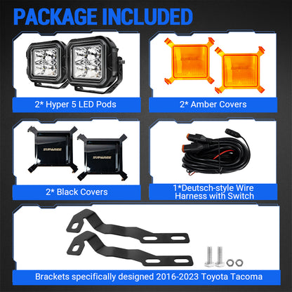 Toyota Tacoma A Pillar Ditch LED Pod Lights