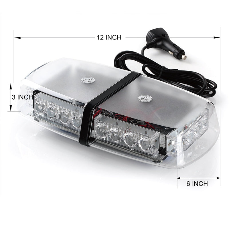 12W LED Rooftop Strobe Light with Magnetic Base
