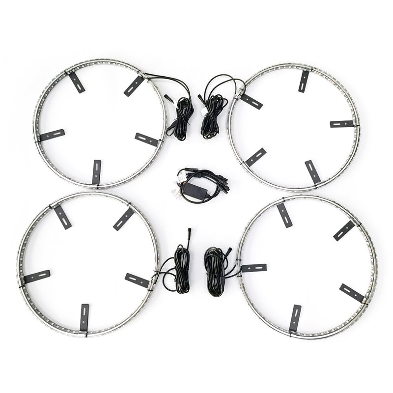 Color-Changing RGB & RGBW LED Wheel Ring Lights Kit–