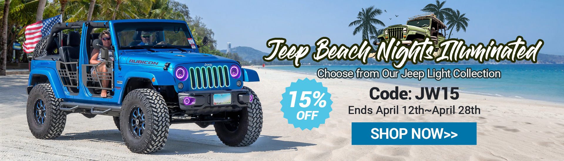 Jeep Beach Daytona LED Lights On Sale