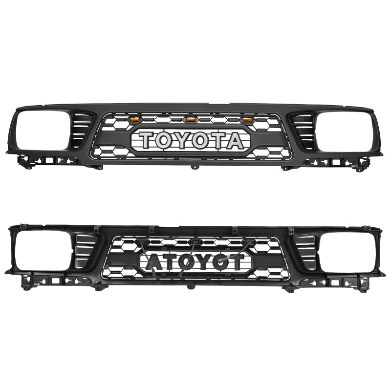1996 toyota tacoma aftermart front grille with raptor lights