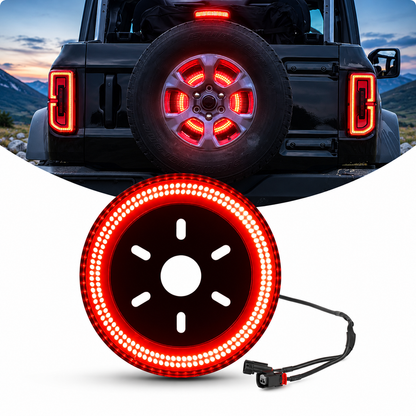 Dual Row Third Spare Tire Brake Light for 2021-2026 Ford Bronco