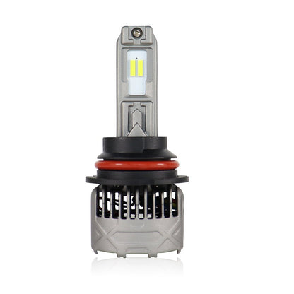 SP Pro Series 130W 9004 13000LM 6000K LED Headlight Bulb with advanced cooling fan and dual LED chips for high-performance vehicle lighting.
