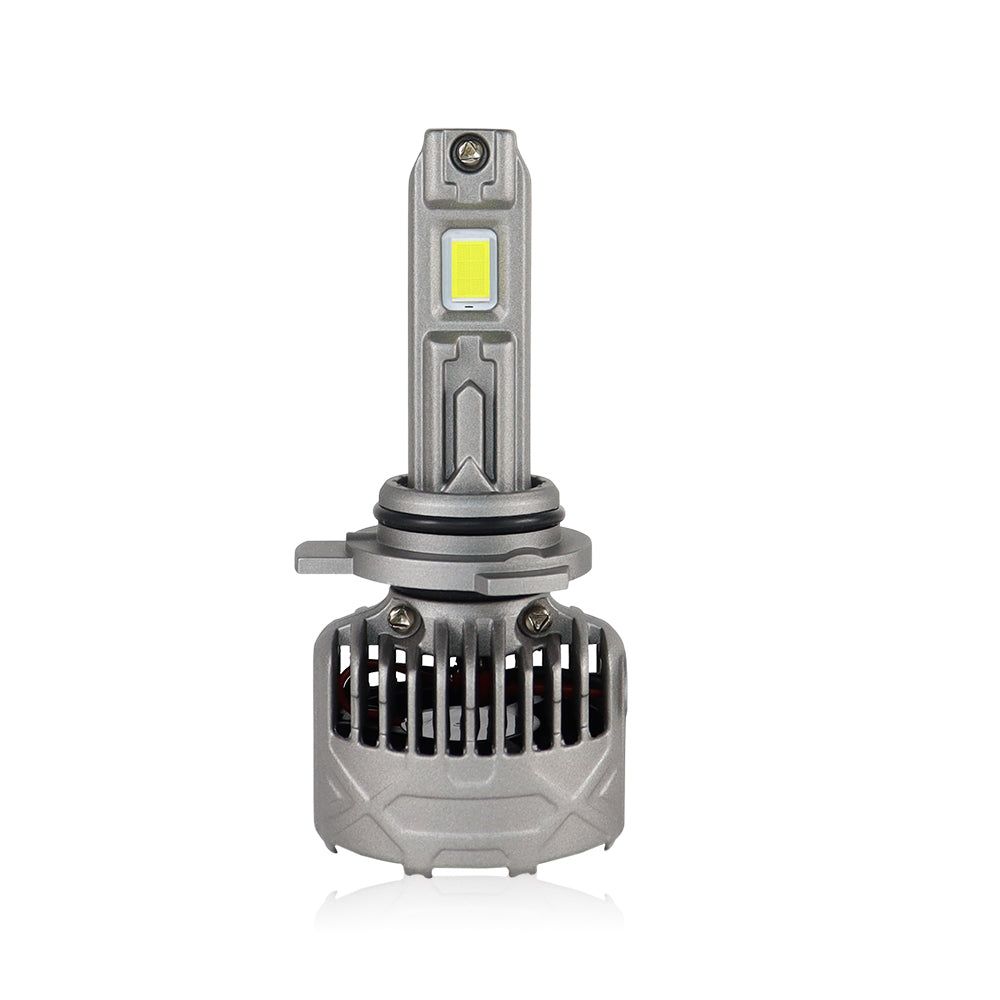 SP Pro Series 130W 9012 13000LM 6000K LED Headlight Bulb with advanced cooling fan and compact design for high-performance automotive lighting.