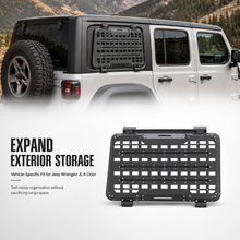 Rear Window Storage Molle Panel for 2018-Later Jeep Wrangler JL 4 Door