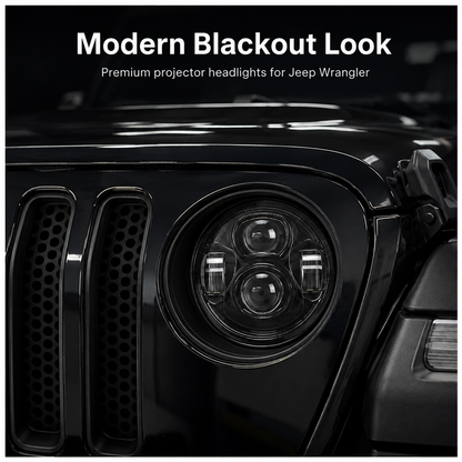 DOT Approved 7 Inch Round LED Headlights for 1997-2018 Jeep Wrangler JK/ TJ / CJ / LJ