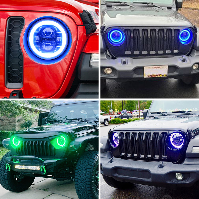 Jeep JL Headlights with high beam