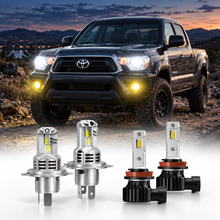 For 2012-2015 Toyota Tacoma H4 LED Headlight Bulbs & H11 Fog Light Bulbs Combo Package