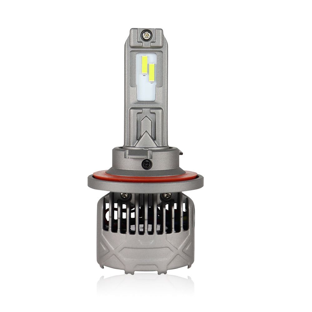 SP Pro Series 130W H13 13000LM 6000K LED Headlight Bulb with advanced cooling system and dual-beam chip design for enhanced night driving visibility.