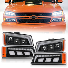 LED Projector Headlights with Turn Signals Assembly for 03-06 Chevrolet Silverado