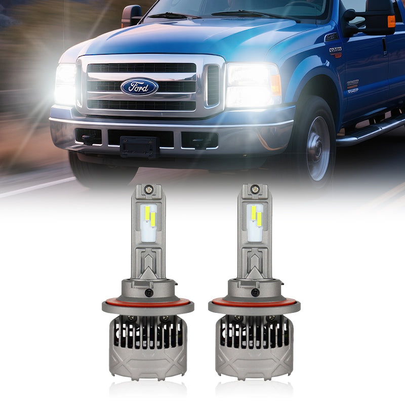2005-2010 Ford F-350 H13 LED Headlight Bulbs – DOT-Compliant, 600% Brighter Than Halogen (Plug-and-Play Upgrade)