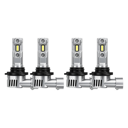 Set of four 9005 LED headlight bulbs for Toyota 4Runner, featuring high-lumen output and efficient cooling design for improved night driving.