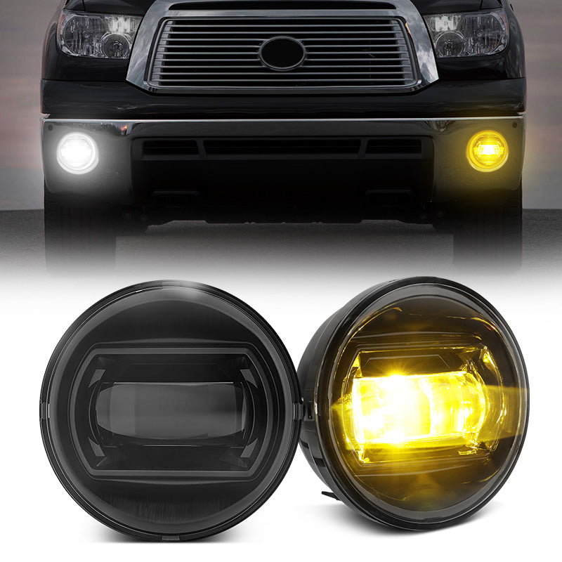 LED Fog Lights Switchback with White & Amber Color for 2007-2012 Toyota Tundra