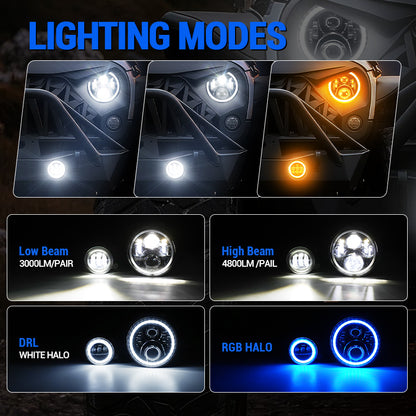 2007-2018-Jeep-JK-LED-Headlights-RGB-Halo-Amber-Turn-Signal-Fog-Lights-Jeep-Wrangler-Headlights