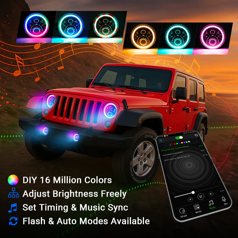 2007-2018-Jeep-JK-LED-Headlights-RGB-Halo-Amber-Turn-Signal-Fog-Lights-Jeep-Wrangler-Headlights