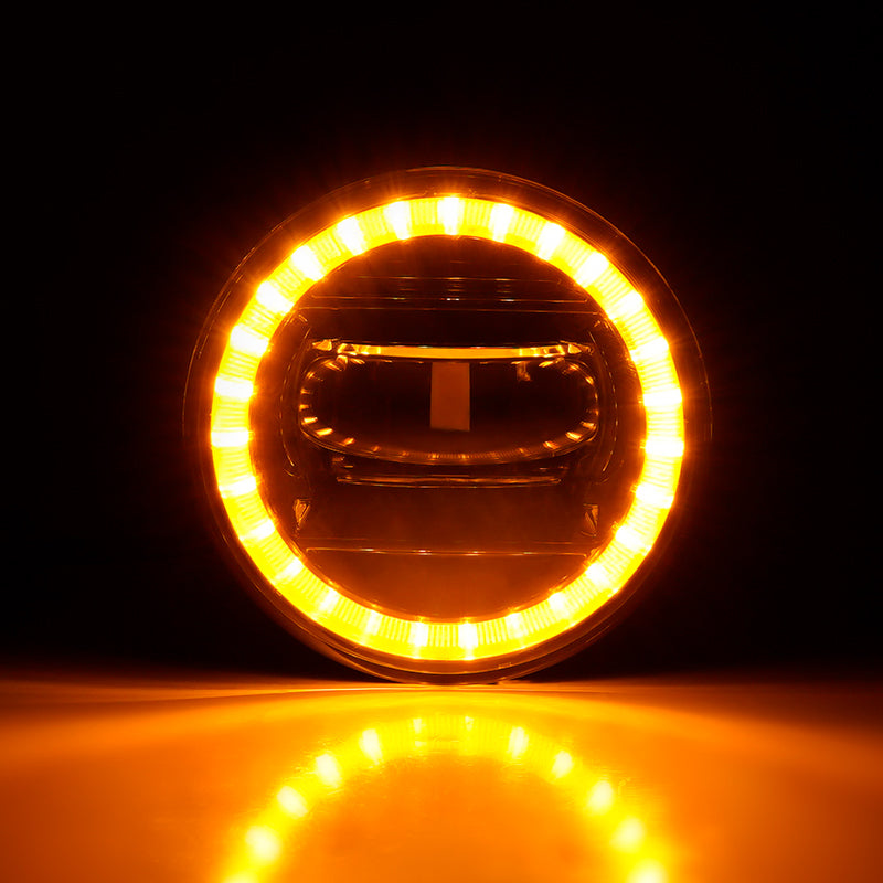 Conjunto de luz antiniebla con anillo halo DRL/señales de giro para Toyota Tundra 2007-2013