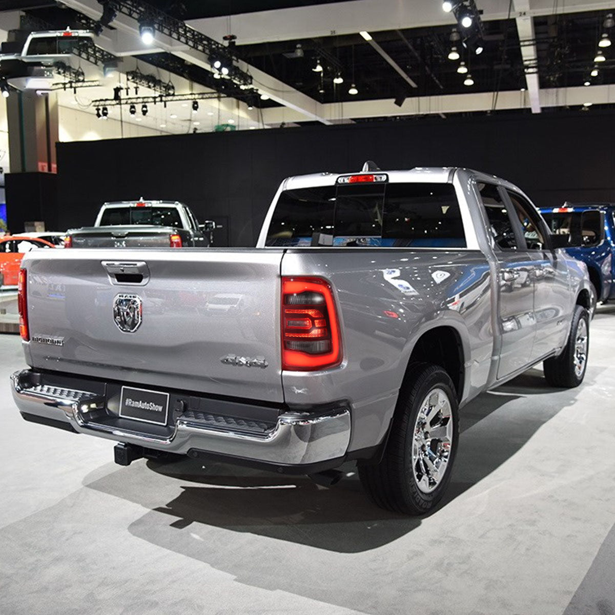 Installed LED tail lights with red sequential signal on 2009-2018 Dodge Ram 4th Gen truck