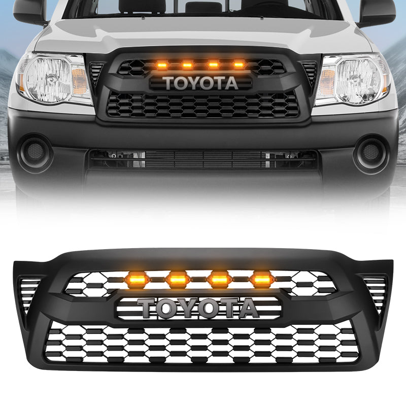 2011-2015 toyota tacoam grille with amber color lights