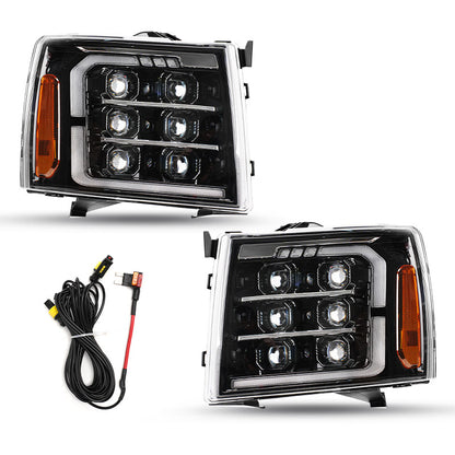 07-13 Chevrolet Silverado LED Projector Headlights