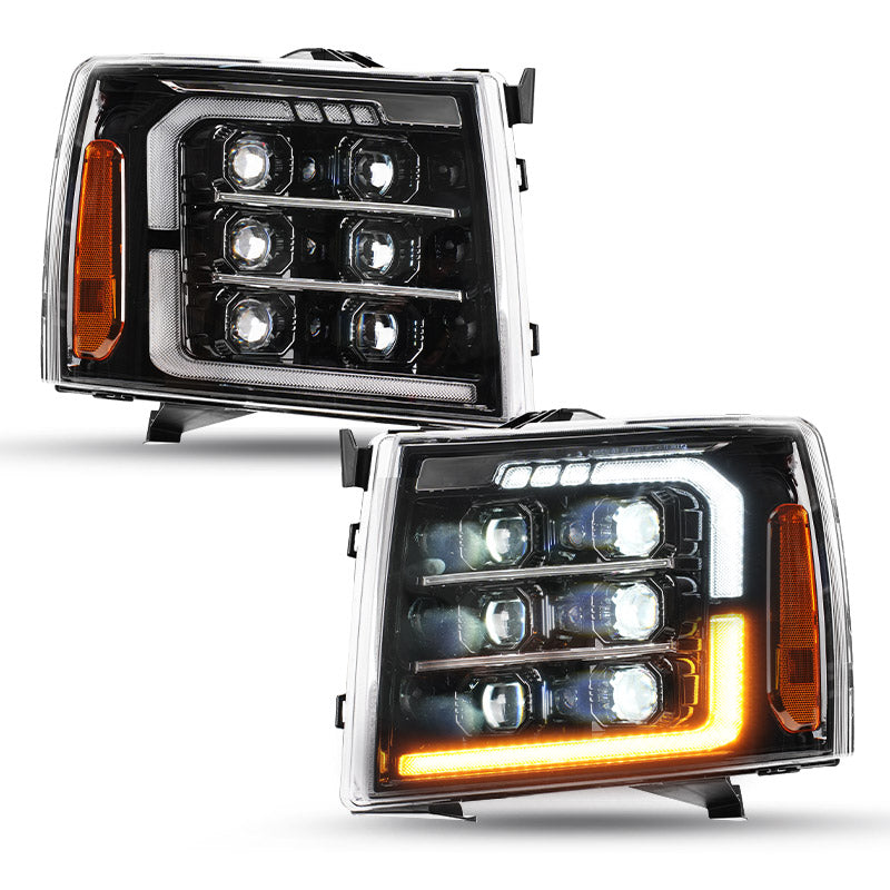 07-13 Chevrolet Silverado LED Projector Headlights