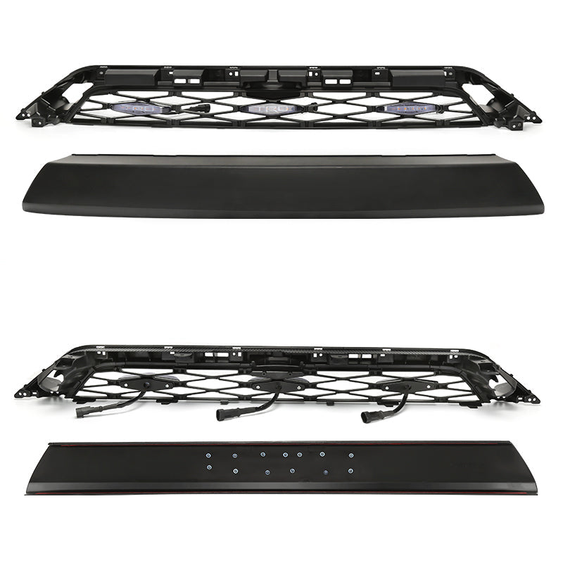 Combo de luces Raptor y parrilla delantera estilo TRD PRO para Toyota 4Runner 2014-2019