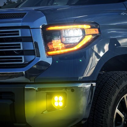2014-2021 Toyota Tundra LED Headlights & Yellow Fog Light Combo