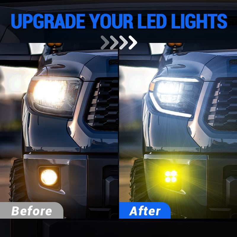 2014-2021 Toyota Tundra LED Headlights & Yellow Fog Light Combo