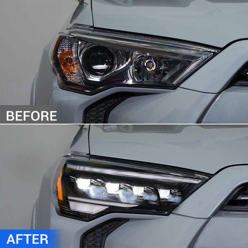 LED Projector Headlight Assembly for 2014-2024 Toyota 4Runner with Sequential Turn Signals