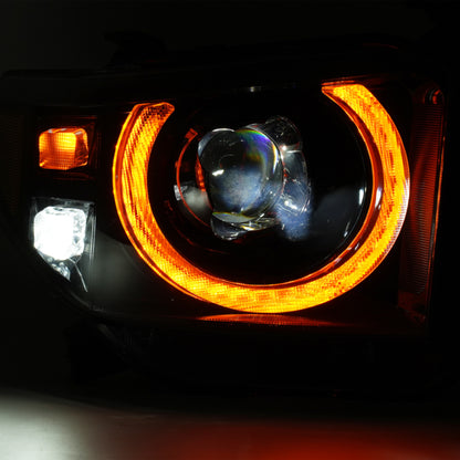 Owl-Eye LED Projector Headlights with Halo DRL & Cornering Lights for 2014–2021 Toyota Tundra