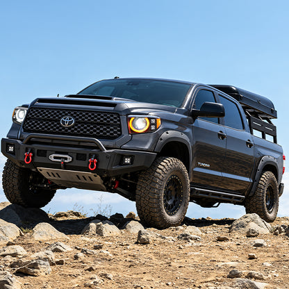 Owl-Eye LED Projector Headlights with Halo DRL & Cornering Lights for 2014–2021 Toyota Tundra