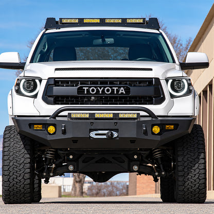 Owl-Eye LED Projector Headlights with Halo DRL & Cornering Lights for 2014–2021 Toyota Tundra