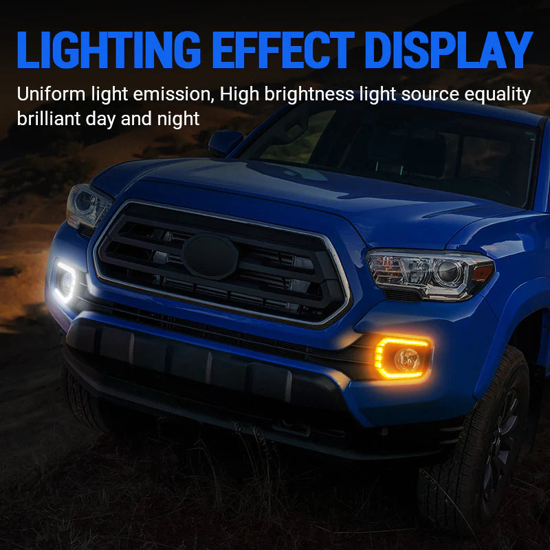 Dbdb-auto Matte Black Fog Light Bezels – 2016-2023 Toyota Tacoma SR Front Grille Valance Set