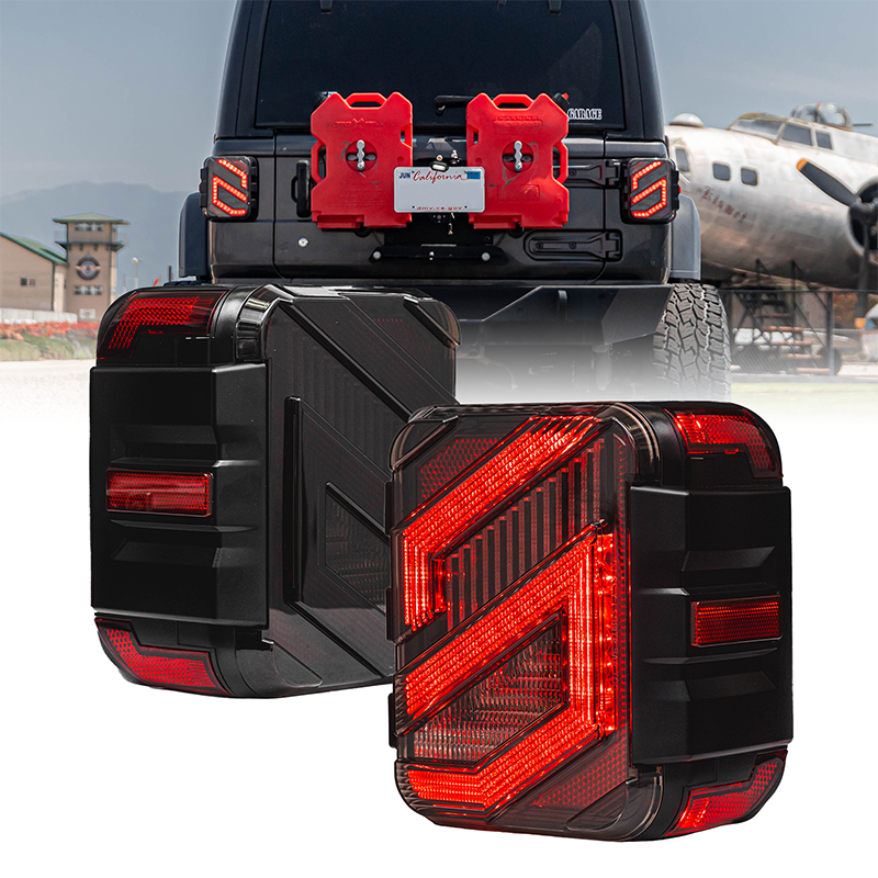 S shape LED tail lights for jeep wrangler jl