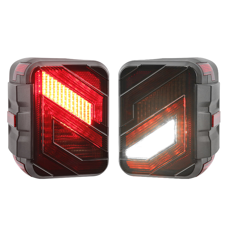 S-shape Full LED Tail Lights Assembly for 2018-Later Jeep Wrangler JL