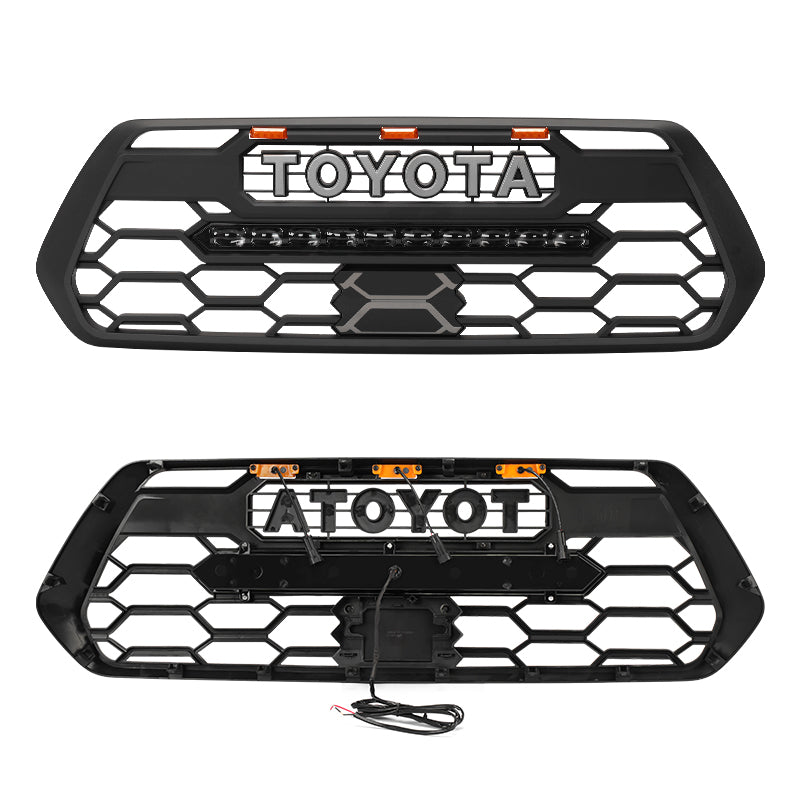 2019 toyota tacoma grille with led light bar