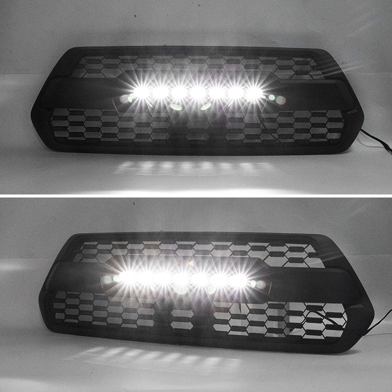 TRD Pro Style Front Grill Replacement with LED Off-Road Lights for 2016-2023 Toyota Tacoma