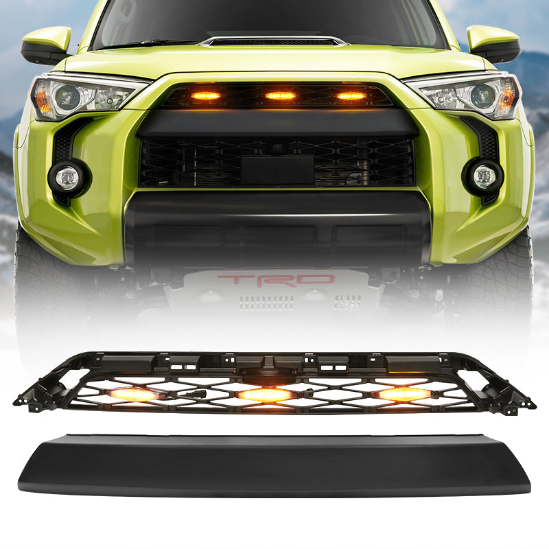 2020-2024 4Runner front grill with amber raptor lights