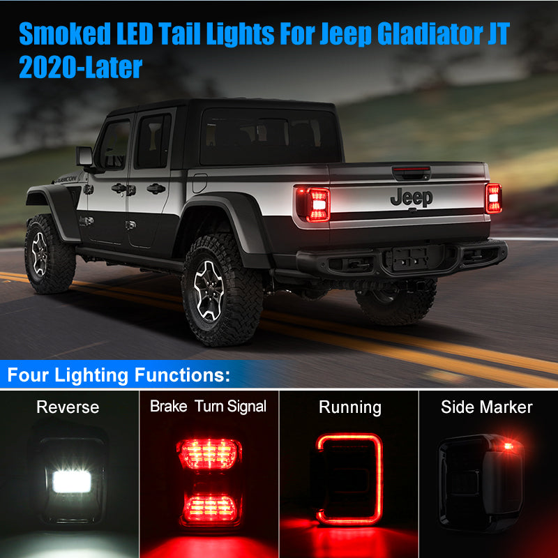 Multi-Function LED Tail Lights for Jeep Gladiator JT 2020-Later
