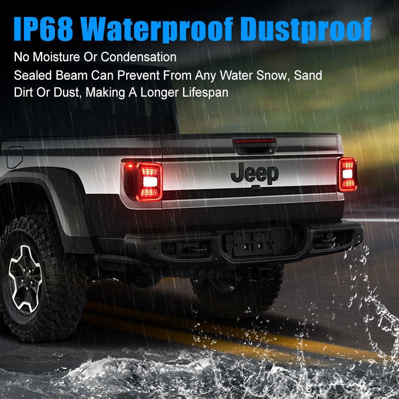 Multi-Function LED Tail Lights for Jeep Gladiator JT 2020-Later
