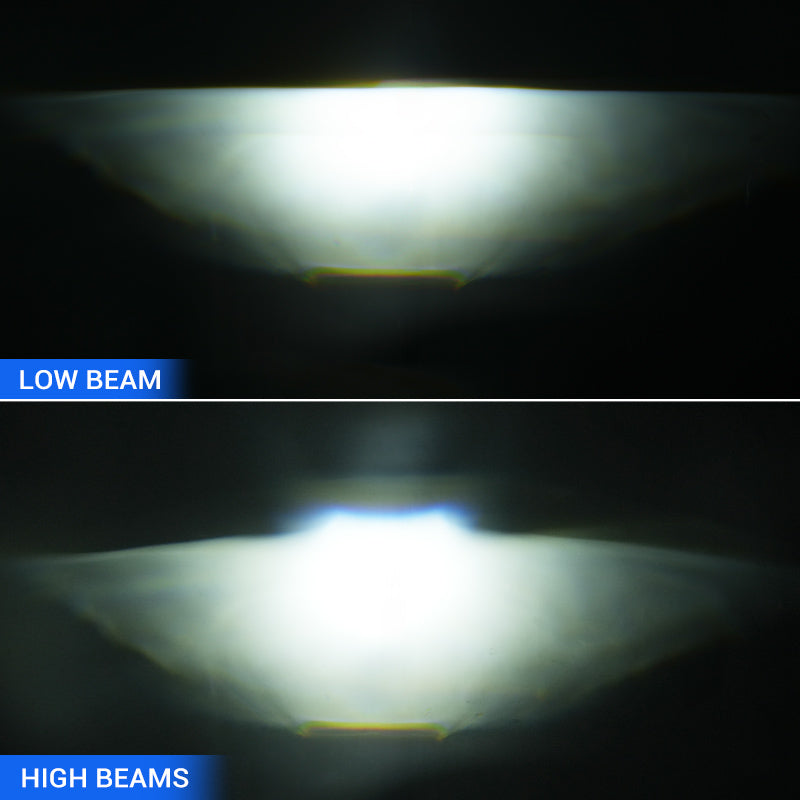 4 Grid LED Headlights with RGB+White Halo for 2021-2026 Ford Bronco